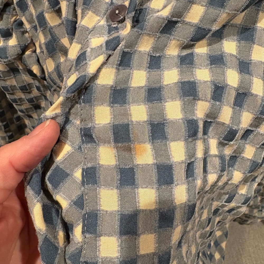 Blue And White Checkered Blouse - image 5